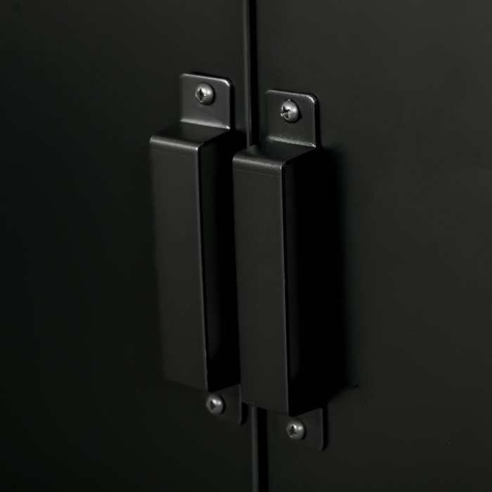  Dulapior Multifunctional cu 2 Usi Stil Industrial, Dulapior Metalic pentru Casa si Garaj - Gri [9]