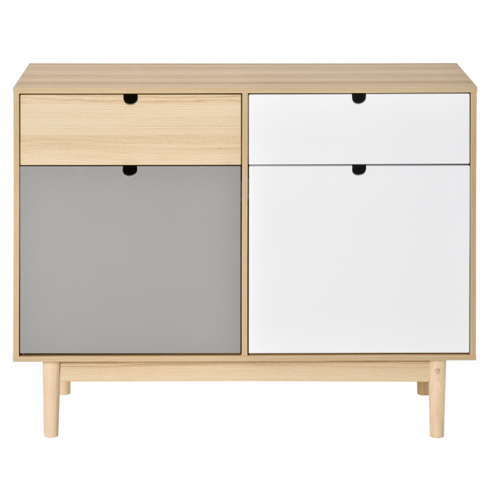  Dulapior Multifunctional Nordic - 2 Usi & Sertare 100×40×79,5 cm [4]