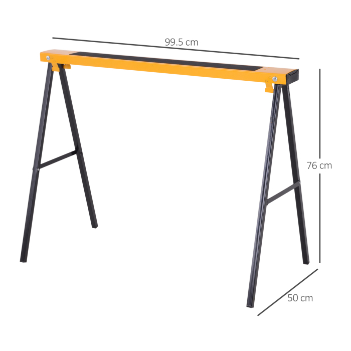 Durhan Set 2 Sevaleti pentru Munca Pliabil din Otel Capacitate 250kg [3]