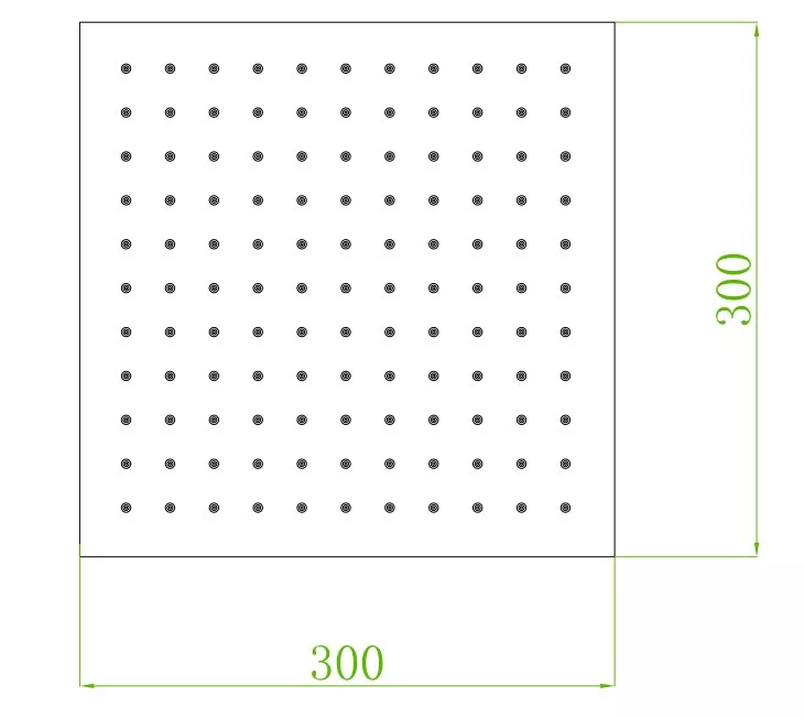 Dus fix FDesign Inula FD8-501-11, 1/2'', universal, 300 x 300 mm, 1 pulverizare, crom [2]
