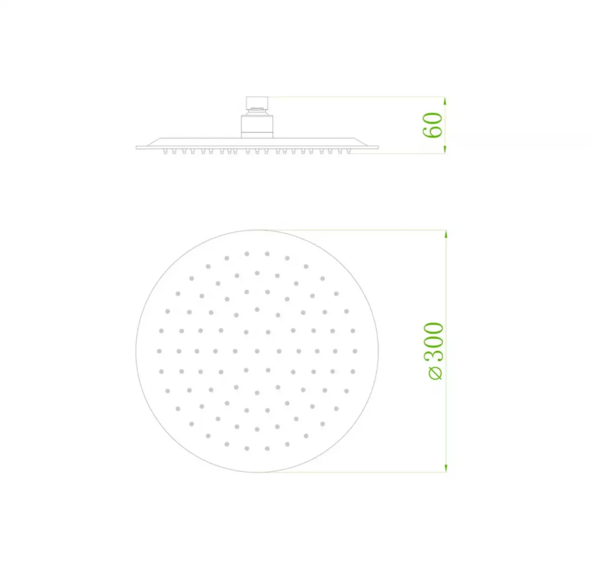 Dus fix FDesign Inula FD8-506-55, 1/2'', universal, 300 mm, 1 pulverizare, lucios, auriu [2]