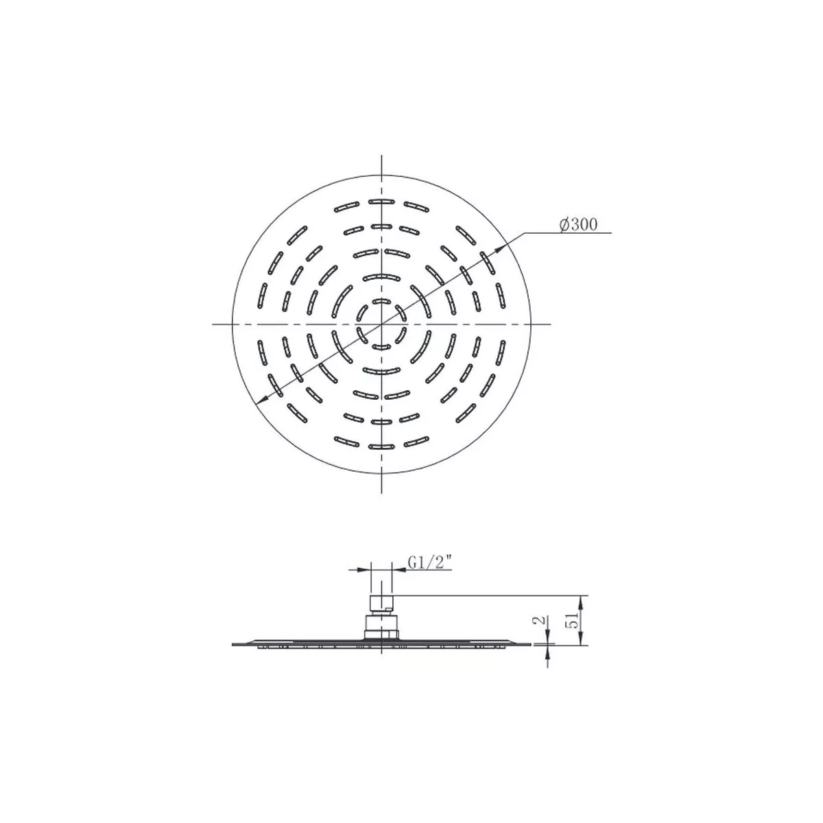 Dus fix Fdesign Inula, pe brat, 300 mm, 1 functie, crom, FD8-503-11 [2]