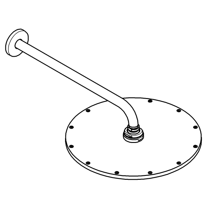 Dus fix Grohe 26066KF0, Rainshower 310, pe perete, 310 mm, 1 functie, mat, negru [7]