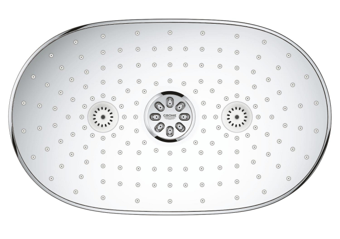 Dus fix Grohe 26254000, 360 mm, 1 bar, 220 mm, 361 mm, 447 mm, 2 pulverizari, 26264001 cod valva incastrata, Crom [2]
