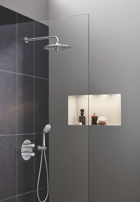 Dus fix Grohe 26458000, 260 mm, 1 bar, 380 mm, 3 pulverizari, 1/2 conexiune instalare, pivotant, Crom [3]