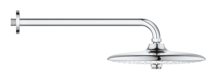 Dus fix Grohe 26458000, 260 mm, 1 bar, 380 mm, 3 pulverizari, 1/2 conexiune instalare, pivotant, Crom [2]