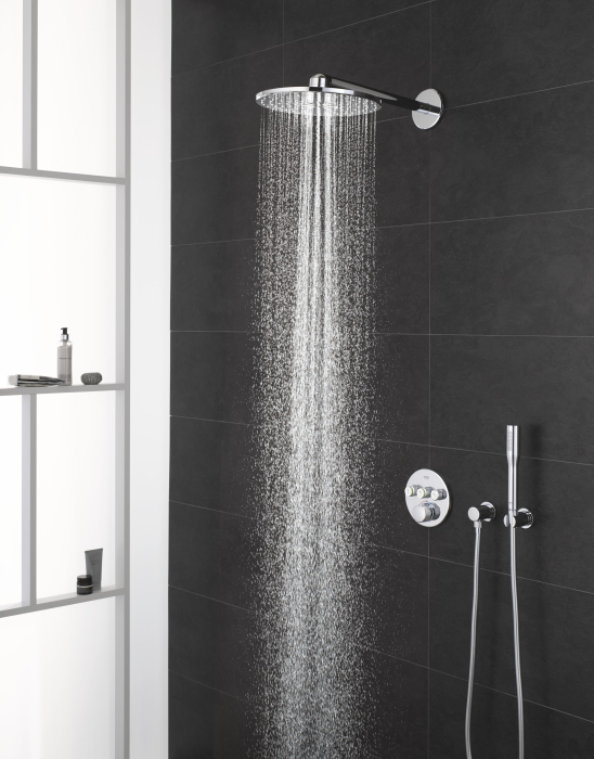 Dus fix Grohe 26475000, 310 mm, 1 bar, 430 mm, 2 pulverizari, 26483000, 26484000 cod valva incastrata, Crom [5]