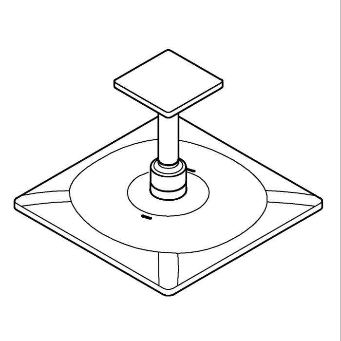 Dus fix Grohe 26481A00, SmartActive Cube, pe tavan, 310 mm, 2 functii, necesita valva, lucios, grafit [3]