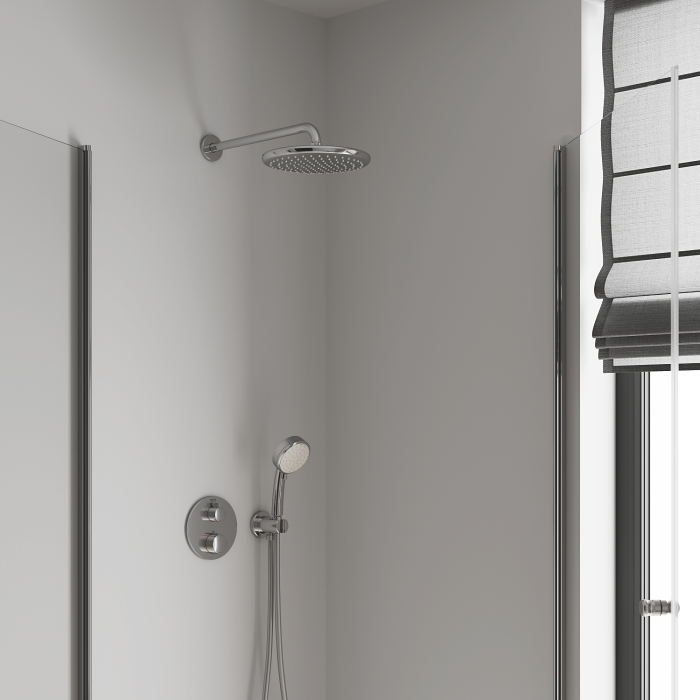 Dus fix Grohe 26663000, 250 mm, 1 bar, 380 mm, 1 pulverizari, 1 functii, 1/2 conexiune instalare, Crom [7]