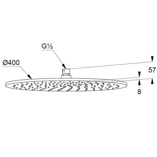 Dus fix Kludi A-QA 6434087-00, 1/2'', 400 mm, universal, 1 pulverizare, anti-calcar, mat, negru [2]