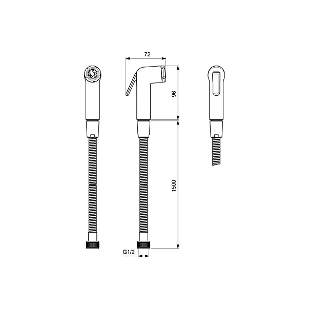 Dus igienic cu baterie Ideal Standard IdealSpray crom lucios [6]