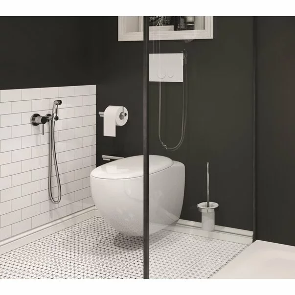 Dus igienic cu baterie Kludi Bozz cu agatatoare, para, furtun si baterie incastrata [4]