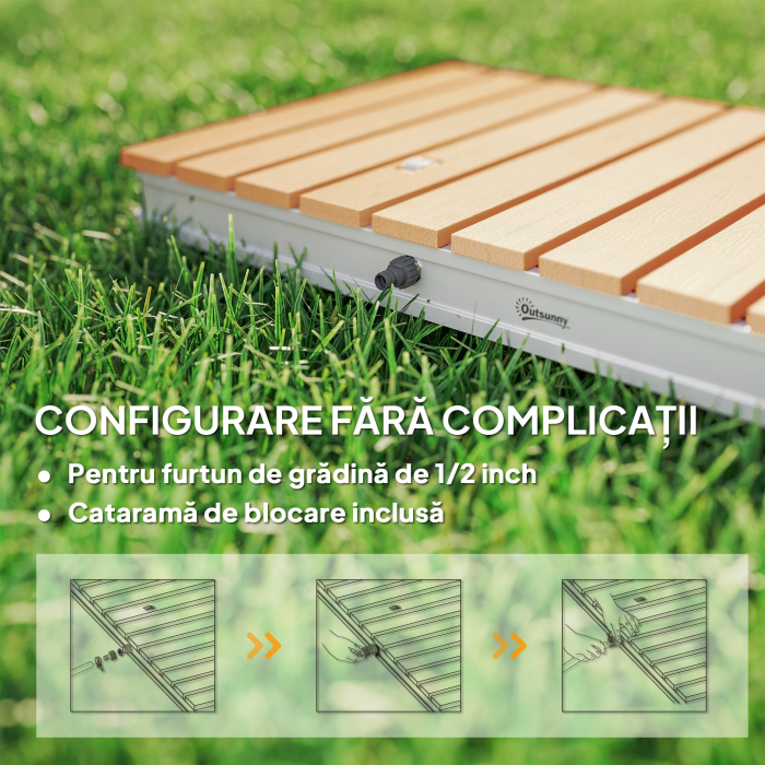  Dus Portabil: aluminiu, 4m rezistent UV/apa, plaja/spa, 70x55 cm, Efect Lemn [7]