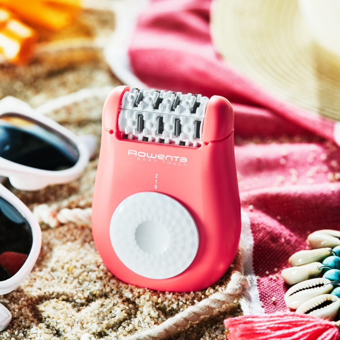 Epilator Rowenta Easy Touch EP1110F1, 24 pensete, compact, usor de utilizat, sistem de masaj cu bile, roz neon [6]