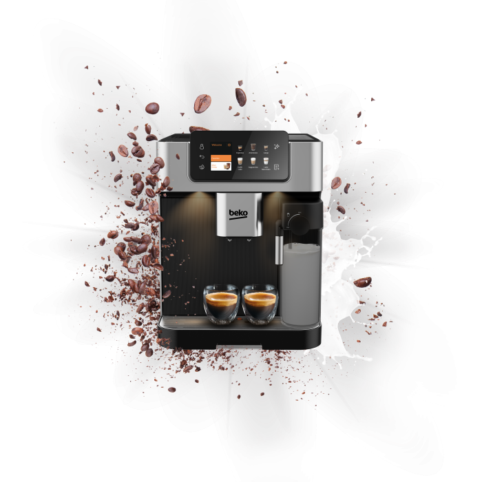 Espressor automat BEKO CaffeExperto CEG7348X, 2l, 1350W, 19 bar, 18 bauturi, 13 setari de macinare GrindPro, control din aplicatie, aroma perfecta cu BrewSense, Negru/Argintiu [7]