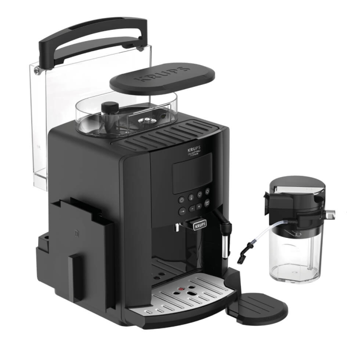 Espressor automat Krups Arabica Latte EA819N10, 1450 W, 15 bari, 1.7 L, display, accesoriu pentru lapte, negru [5]