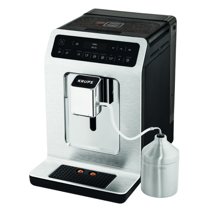Espressor automat Krups Evidence EA891C10, 1450W, 15 bari, rezervor boabe 260g, rezervor apa 2.3L, rasnita 3 nivele, alb - negru [5]