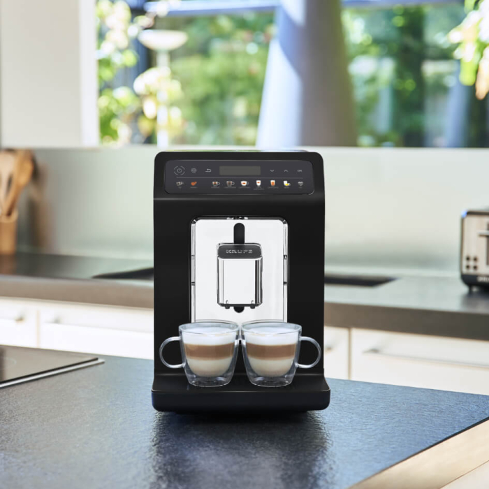 Espressor automat Krups Evidence One EA895831, 1450 W, tehnologia Quattro Force, 12 retete, rasnita metalica, negru [5]