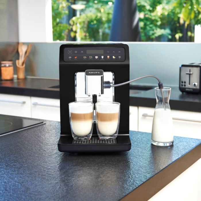 Espressor automat Krups Evidence One EA895831, 1450 W, tehnologia Quattro Force, 12 retete, rasnita metalica, negru [7]