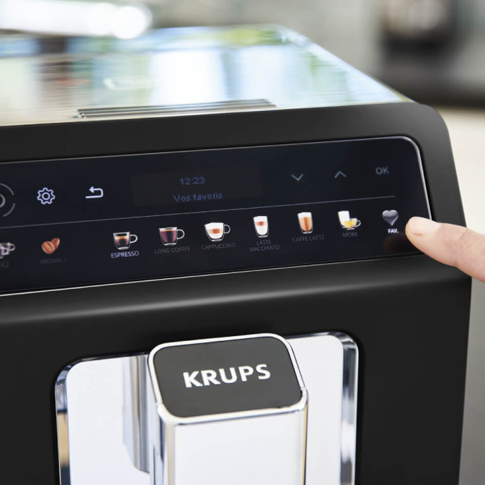 Espressor automat Krups Evidence One EA895831, 1450 W, tehnologia Quattro Force, 12 retete, rasnita metalica, negru [11]