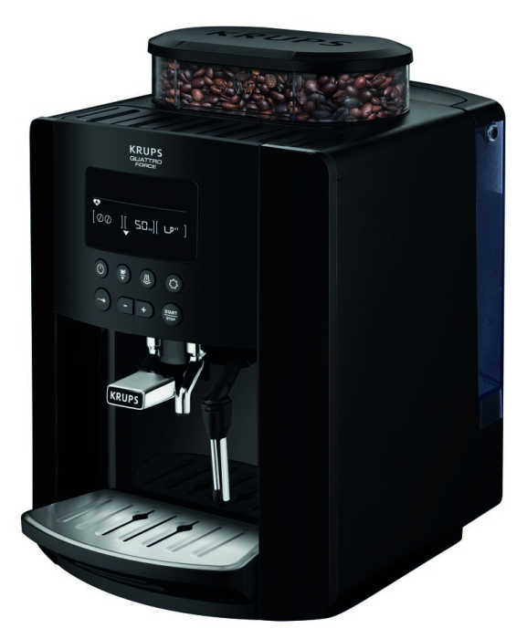 Espressor automat Krups Happy  Arabica EA817010, ecran LCD, 15 bari, rezervor boabe 260g, rezervor apa 1.7L, rasnita 3 nivele, duza abur, funct [4]