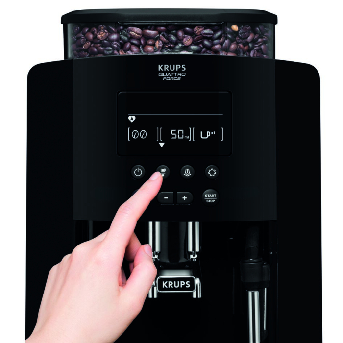 Espressor automat Krups Happy  Arabica EA817010, ecran LCD, 15 bari, rezervor boabe 260g, rezervor apa 1.7L, rasnita 3 nivele, duza abur, funct [7]