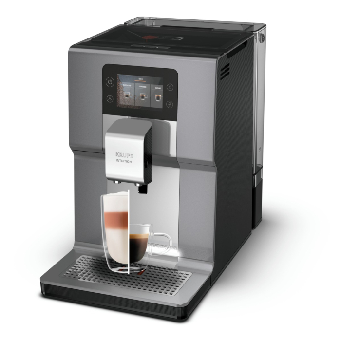 Espressor automat Krups Intuition Preference+ EA875E10, 1450W, accesoriu spumare lapte, 15 retete, argintiu [3]