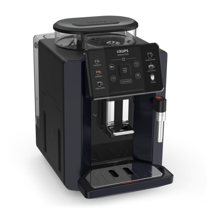 Espressor automat Krups Sensation EA910B10, 1450W, 15 bari, 5 retete, ecran tactil, rezervor cafea 260g, duza de abur, Sistem Thermoblock Compact, n [2]