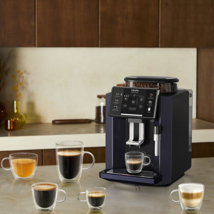 Espressor automat Krups Sensation EA910B10, 1450W, 15 bari, 5 retete, ecran tactil, rezervor cafea 260g, duza de abur, Sistem Thermoblock Compact, n [9]