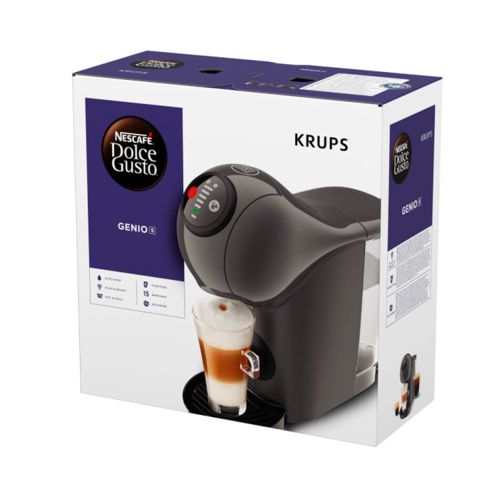 Espressor cu capsule Krups NESCAFÉ® Dolce Gusto® Genio S KP243B10, 1500W, 15 bari, rezervor 0.8L, functie XL, peste 30 de retete calde si reci,  [9]