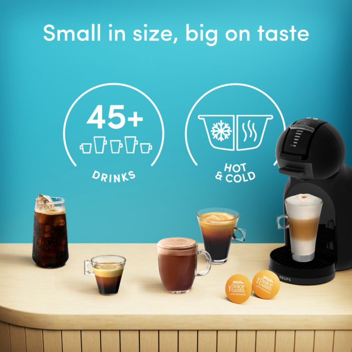 Espressor cu capsule Krups NESCAFÉ® Dolce Gusto® Mini Me 2 KP1438F0, 1600 W, 15 bari presiune, rezervor apa 0.8 L, oprire automata, negru [3]