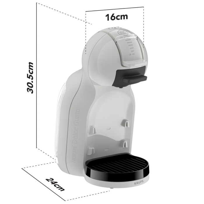 Espressor cu capsule Krups NESCAFÉ® Dolce Gusto® Mini Me 2 KP143GF0, 1600 W, 15 bari presiune, rezervor apa 0.8 L, oprire automata, gri [16]