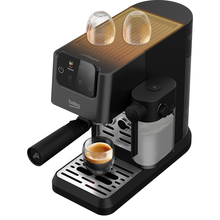 Espressor Manual 3in1 BEKO CEP5464DX, 1.1l, 1600W, 20 Bar, Sistem Cappuccino, Cafea macinata, Capsule sau Paduri, Negru [2]