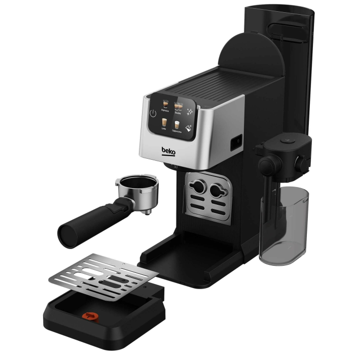 Espressor Manual BEKO CEP5304X, 1.1l, 1628W, 15 Bar, Recipient lapte detasabil, Spumare lapte, Negru-Argintiu [9]