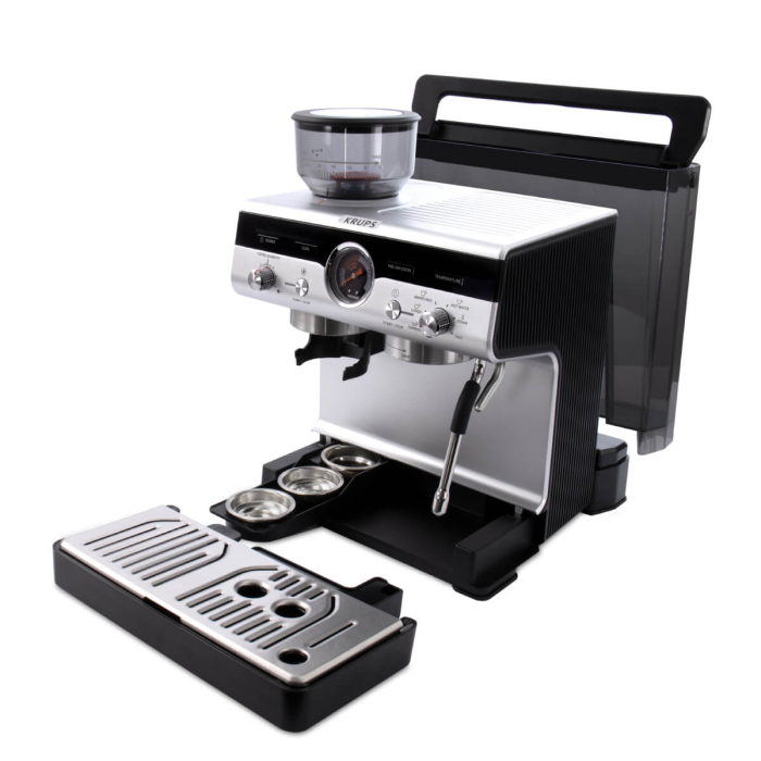 Espressor manual cu rasnita Krups Precision XP801T10, 15 bari, rezervor apa 3.5 L, 30 trepte de rasnire, 3 trepte temperatura, 3 trepte pre-infuzare,  [3]