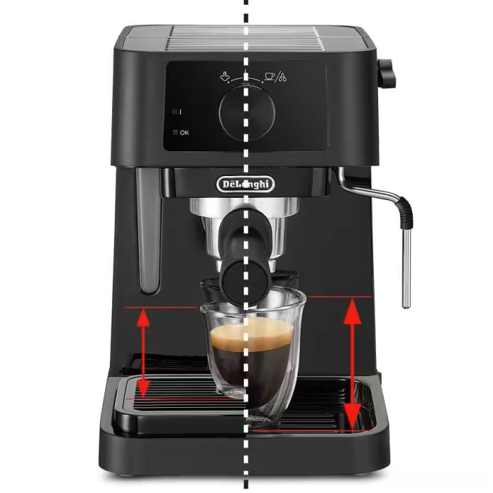Espressor manual DeLonghi EC230.BK, 1100 W, 15 bar, 1 l, 24 cm, 30 cm, 36 cm, 1 m, 2 cafele simultan, negru [3]