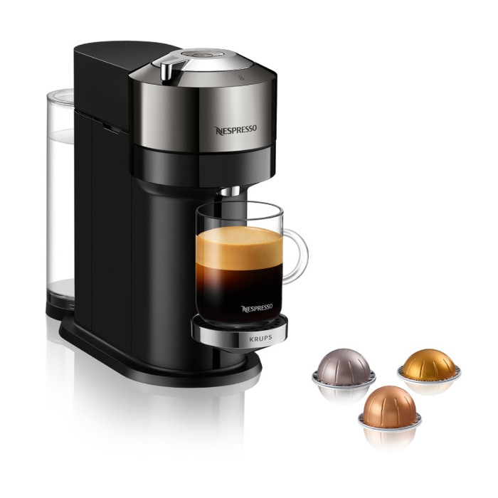 Espressor Nespresso by Krups Vertuo Next Deluxe XN910C10, 1500W, 19 Bar, rezervor apa 1.1 L, Centrifusion™, Conectare la telefon, dark chrome [3]