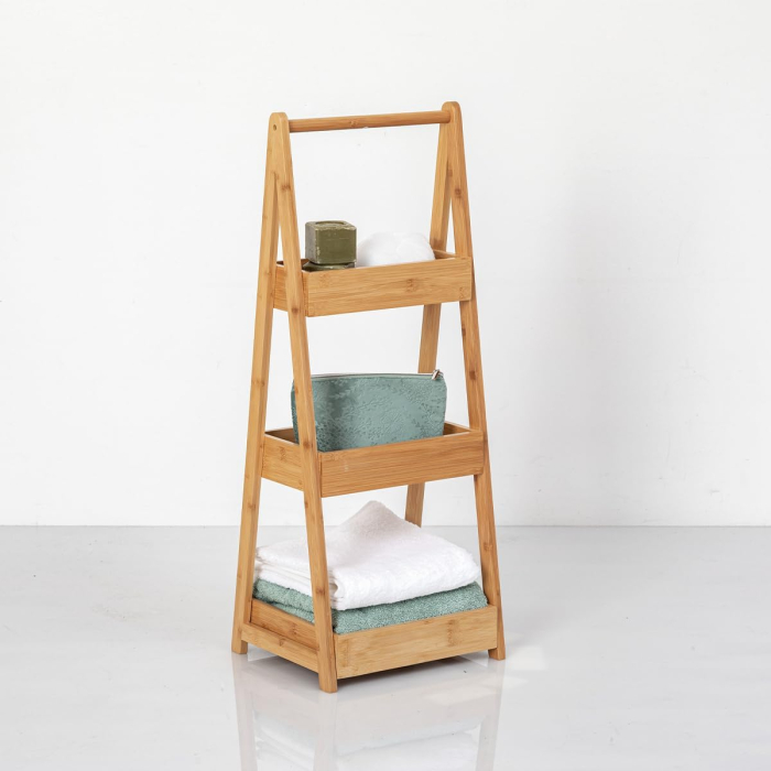 Etajera 5Five Green Harmony 3 niveluri, din bambus, 30x25x78 cm, maro natur [2]
