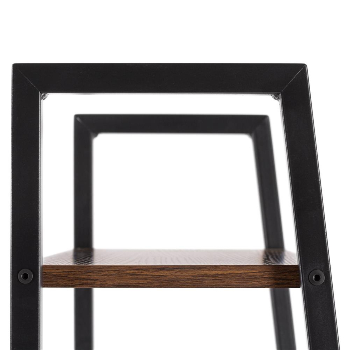 Etajera cu 4 rafturi, metal si MDF, stil industrial, 56x34x138 cm, maro inchis si negru [17]