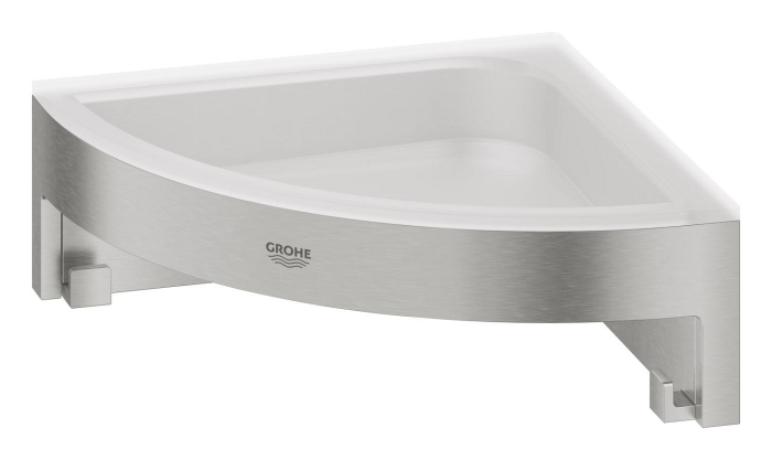 Etajera de colt Grohe 41106DC0, Start Cube, pe perete, 160 x 160 mm, mat, otel satinat [2]