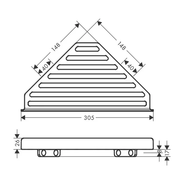 Etajera dus de colt Hansgrohe AddStoris crom [6]