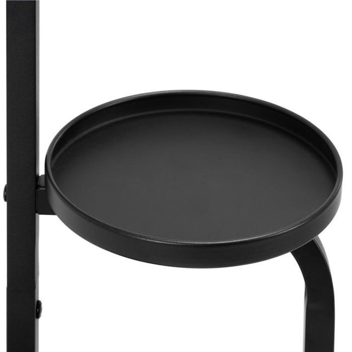 Etajera metalica cu 4 niveluri, structura solida, stil industrial, 22x22x115 cm, negru [14]