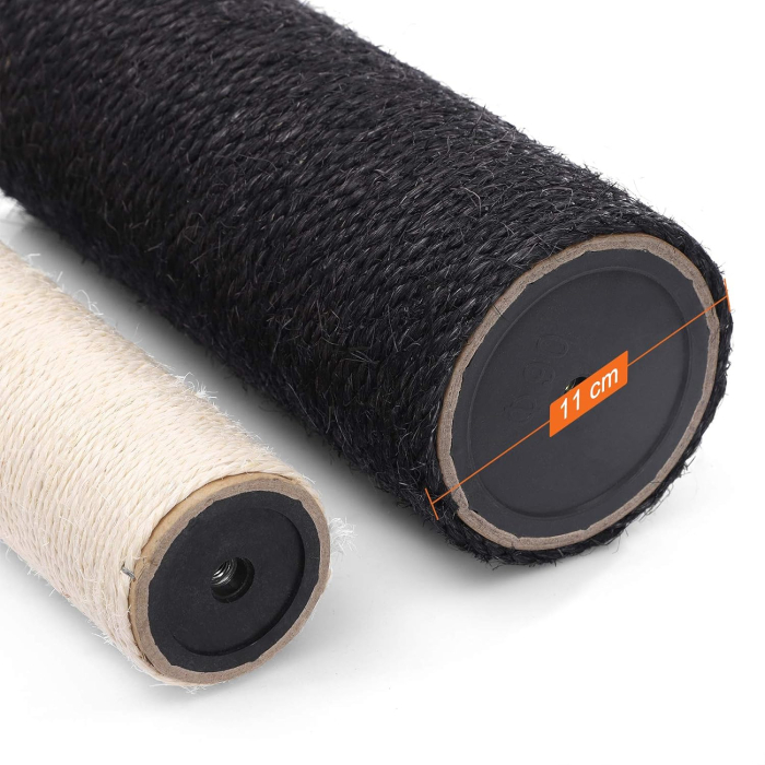 FEANDREA Ansamblu de joaca pentru pisici, tip copac, cu 2 culcusuri si 2 ascunzatoare, 50x50x141cm, gri [5]