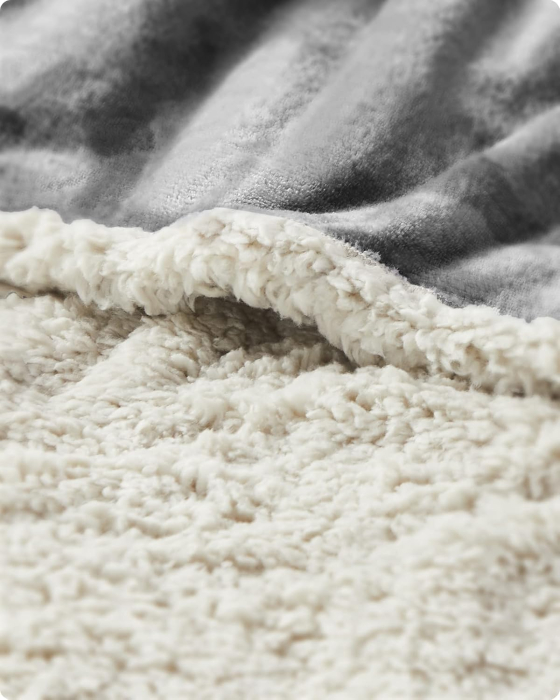 Patura impermeabila caini XL, reversibila cu fleece Sherpa si flanel, lavabila, 152x127 cm, gri [4]