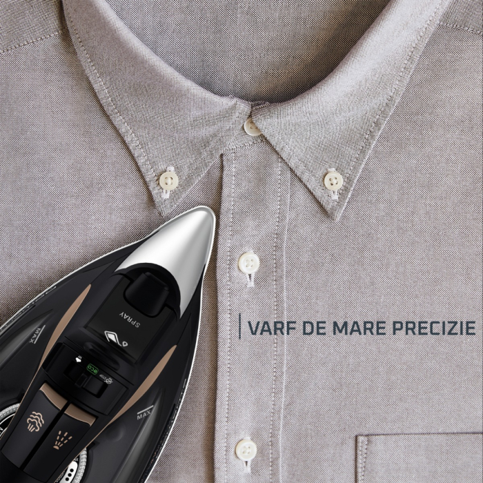 Fier de calcat cu abur Rowenta Eco Intelligence DW6341D1, 2500 W, jet de abur 190 g/min, abur variabil 0-45 g/min, rezervor apa 300 ml, talpa Microsteam 400 HD 3De Laser, functie antipicurare, abur ve [4]