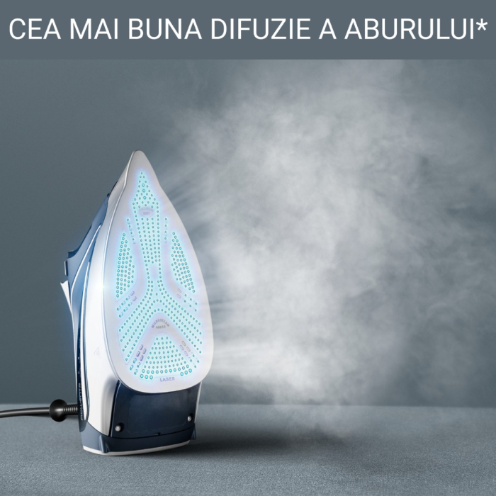 Fier de calcat cu abur Rowenta Pro Master DW8221D1, 2800 W, jet de abur 200 g/min, abur variabil 0-50 g/min, rezervor apa 310 ml, talpa Microsteam 400 HD Laser, functie antipicurare, functie autosteam [3]