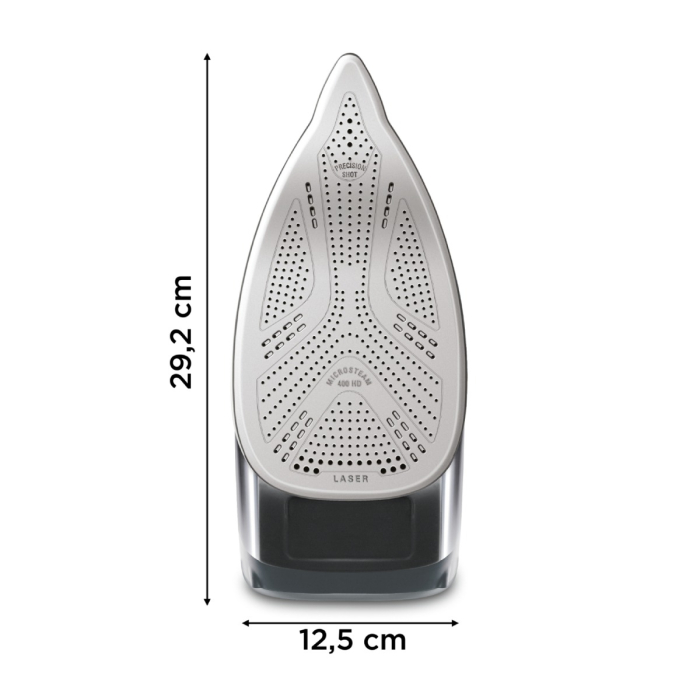 Fier de calcat cu abur Rowenta Pro Master DW8221D1, 2800 W, jet de abur 200 g/min, abur variabil 0-50 g/min, rezervor apa 310 ml, talpa Microsteam 400 HD Laser, functie antipicurare, functie autosteam [17]