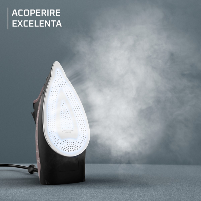 Fier de calcat cu abur Rowenta Rowenta Express DW4345D1. 2600 W, jet de abur 200 g/min, abur variabil 0-40 g/min, rezervor apa 250 ml, talpa Microsteam 350 Laser, functie antipicurare, abur vertical,  [3]