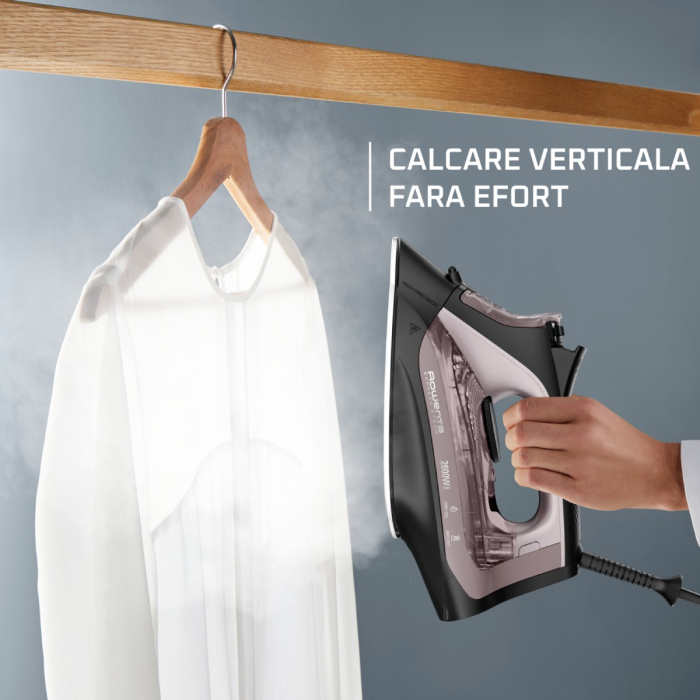 Fier de calcat cu abur Rowenta Rowenta Express DW4345D1. 2600 W, jet de abur 200 g/min, abur variabil 0-40 g/min, rezervor apa 250 ml, talpa Microsteam 350 Laser, functie antipicurare, abur vertical,  [4]
