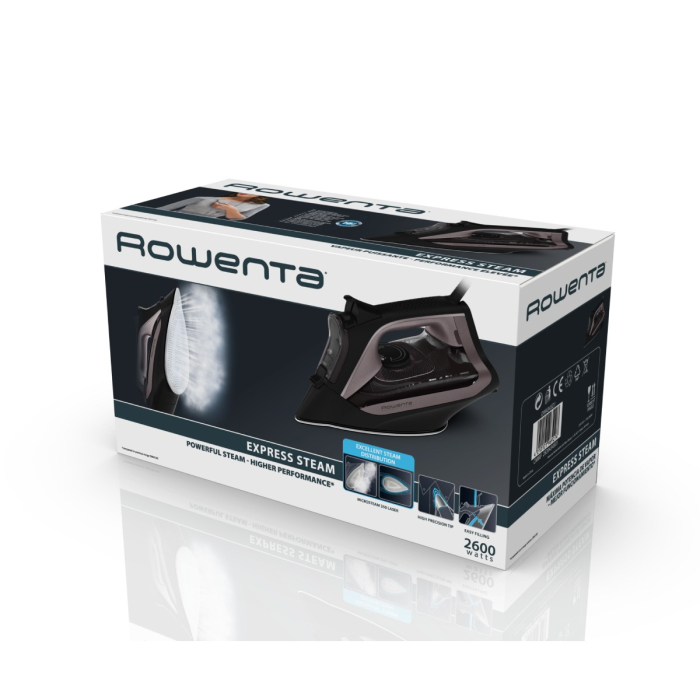 Fier de calcat cu abur Rowenta Rowenta Express DW4345D1. 2600 W, jet de abur 200 g/min, abur variabil 0-40 g/min, rezervor apa 250 ml, talpa Microsteam 350 Laser, functie antipicurare, abur vertical,  [18]